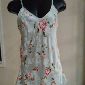 Shereen Annette satiny floral chemise